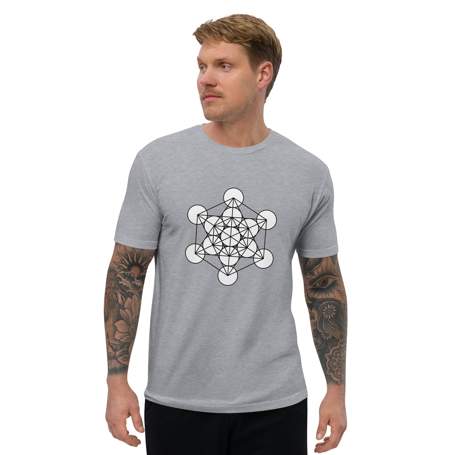 Metatron's Cube Two Tone Short Sleeve T-shirt