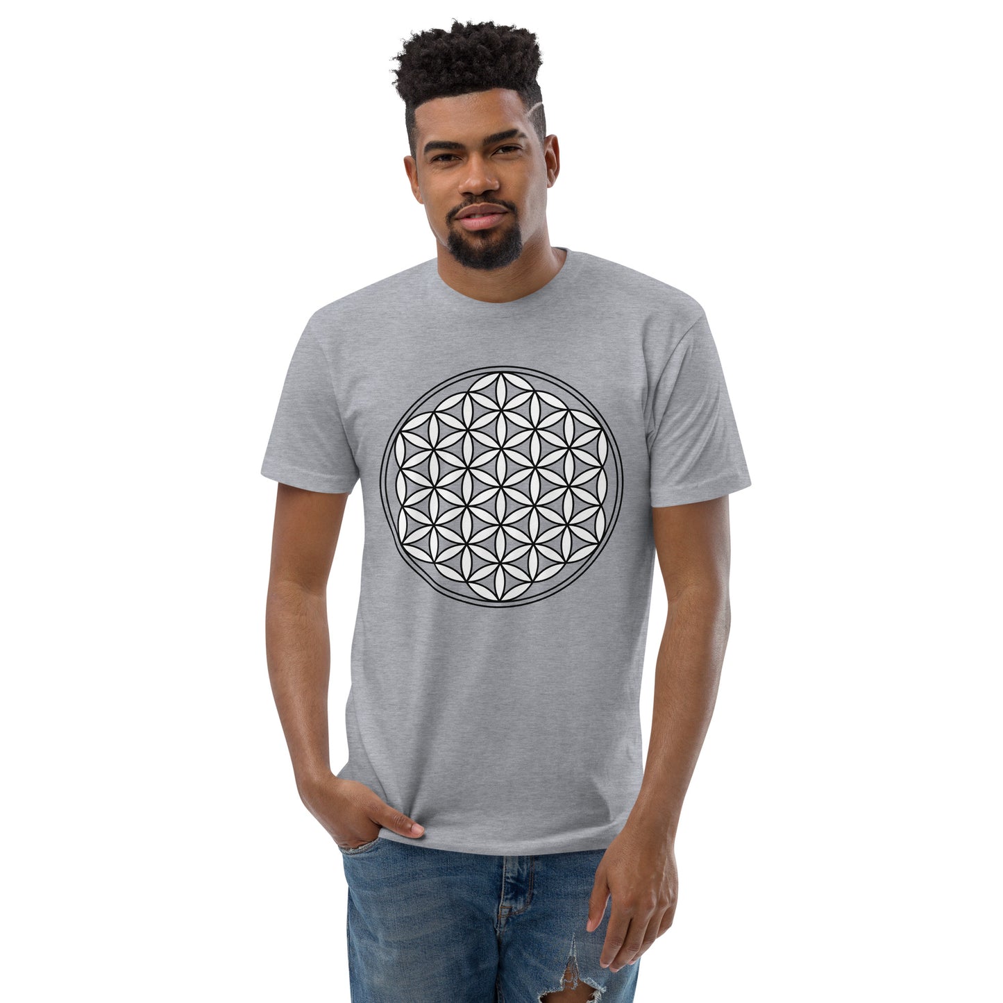 Flower of Life Two Tone Short Sleeve T-shirt