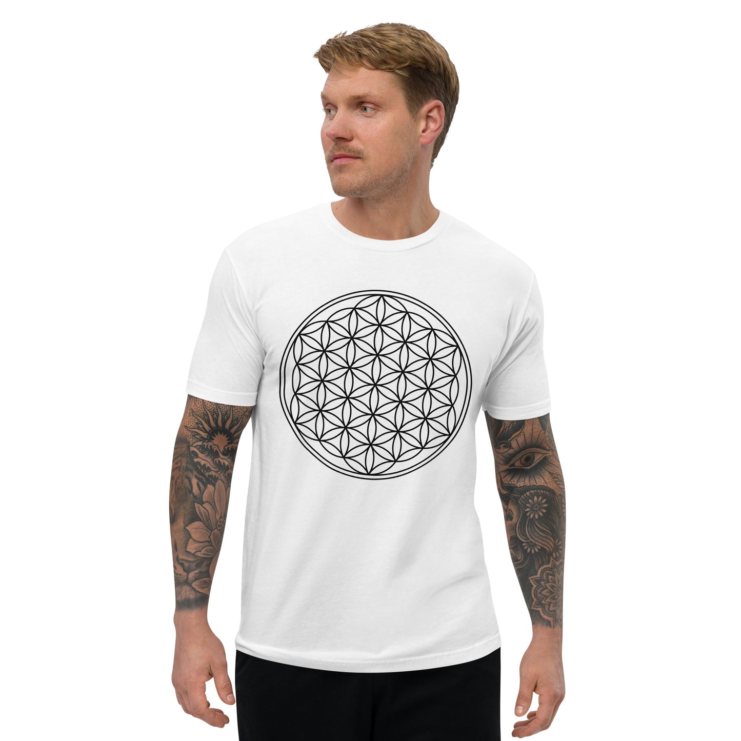 Flower of Life Two Tone Short Sleeve T-shirt